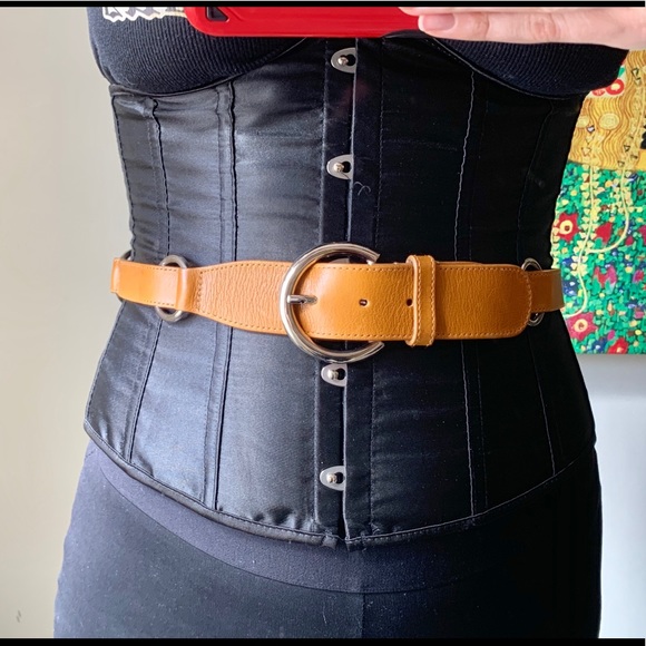 FURLA Genuine Leather Rings Chain Cluster Belt - Picture 2 of 13